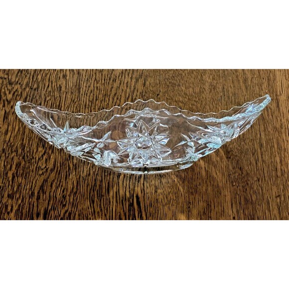 Vtg Anchor Hocking EAPC Star Of David Banana Split/Gondola Shaped Bowl- Mint - Picture 2 of 6